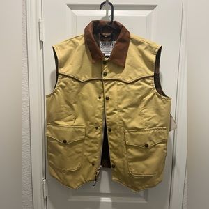 Men’s canvas western vest. Made in TX. Schaefer.